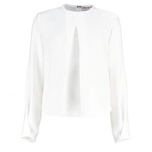 Edeline Lee Plait Pleated Blouse with Dramatic Fold Neckline Size UK 12 / US 8